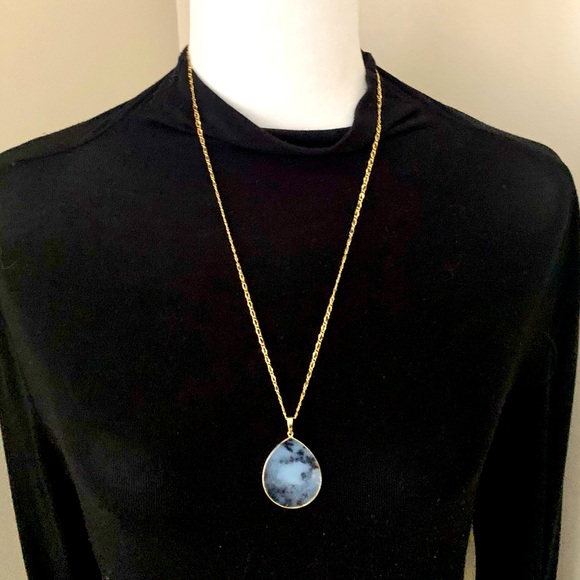 White Agate/ Moss Boho Style Necklace - Picture 9 of 15